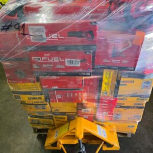 milwaukee and dewalt tools pallets for sale